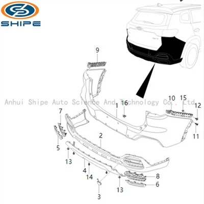 T1A T1D T18 PARE-CHOCS ARRIÈRE ET ACCESSOIRES FOE CHERY TIGGO8 TIGGO8 PRO